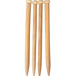 two pairs Bamboomn.com Jumbo Bamboo Knitting Needles 25.0mm & 20.0m m